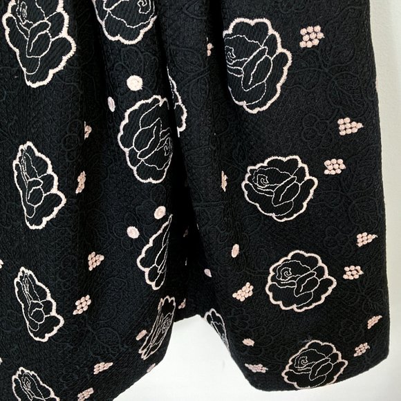 Topshop black mini dress with floral pattern - Size 10 - Picture 16 of 16